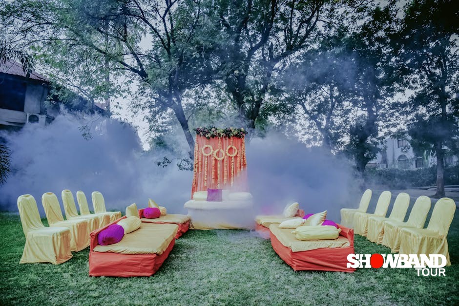 traditional henna party setup