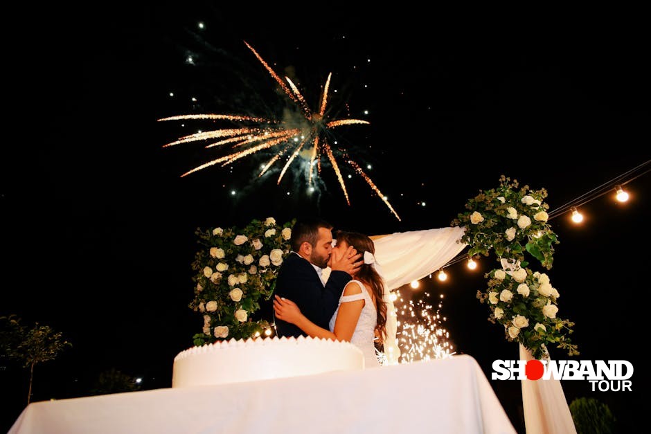 wedding celebration fireworks