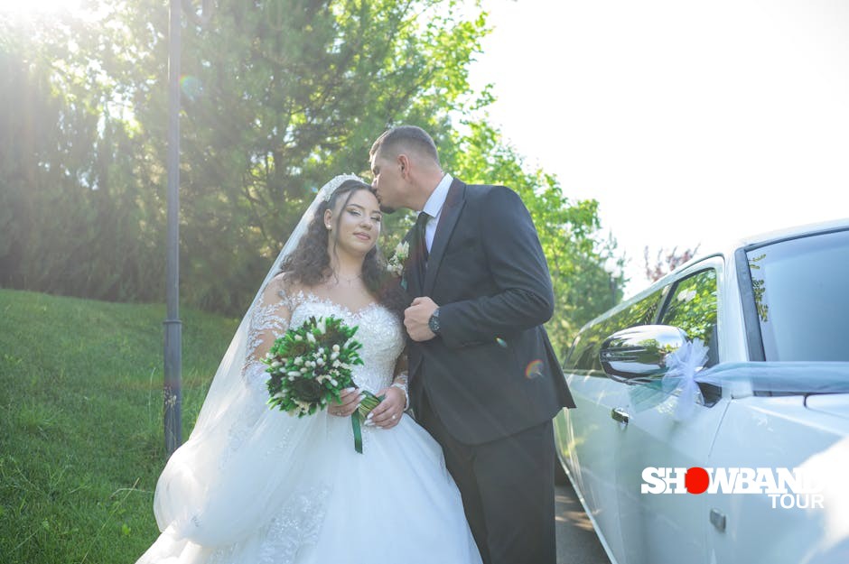 luxury wedding limousine
