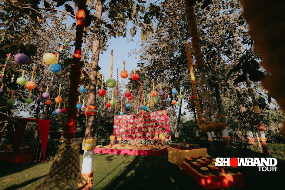 outdoor wedding setup