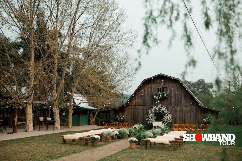 outdoor wedding setting