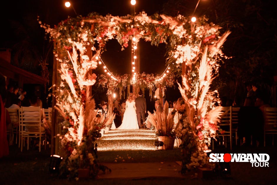 romantic wedding lighting