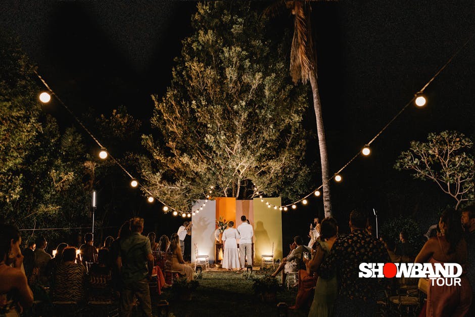 outdoor wedding lighting